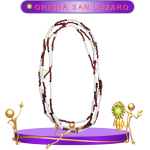 COLLAR ORISHA SAN LAZARO DE CHAQUIRA CUENCA RAYADA EN ZENSARA